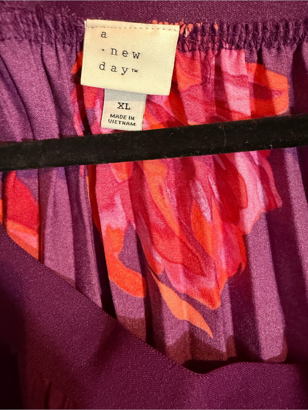 a new day Purple Pleated Midi Skirt with Pink Floral Print - Picture 4 of 8